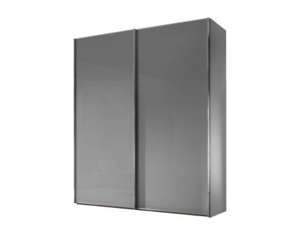 Dulap cu 2 usi glisante 225x240x68cm gri/ sticla gri, maner crom model 3 SINFONIE PLUS  