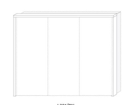 Rama passepartout dulap fara led 272cm PIANO BEIGE 