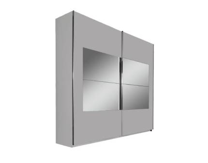 Dulap cu usi glisante X-TEND FRAME 1 181x236x68cm silk grey/ oglinda