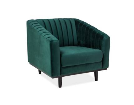 Fotoliu ASPREY 1 VELVET catifea verde, design minimalist 83x85xH78cm
