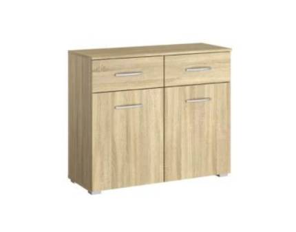 Comoda cu 2 usi si 2 sertare ADITIO 80x81x42cm stejar sonoma 