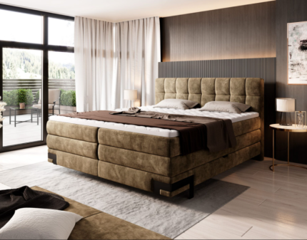 Pat Boxspring cu spatiu pentru depozitare VIANO 140/ 160/ 180cm personalizabil