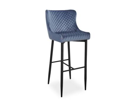 Scaun tapitat pentru bar COLIN B VELVET H-1 catifea grey 46x42xH109cm