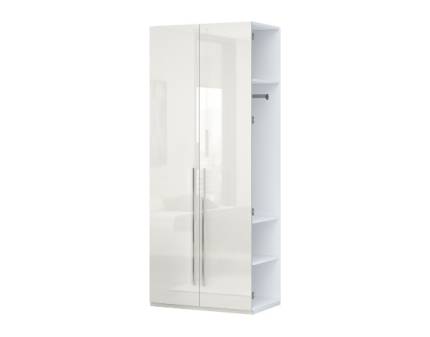 Extensie dulap cu 2 usi cu balamale PIANO BEIGE 90x224x56cm bej lucios, manere crom