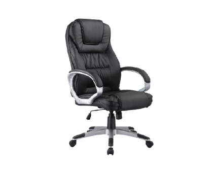Scaun de birou directorial reglabil pe inaltime, rotativ cu mecanisc TILT Q-031 black