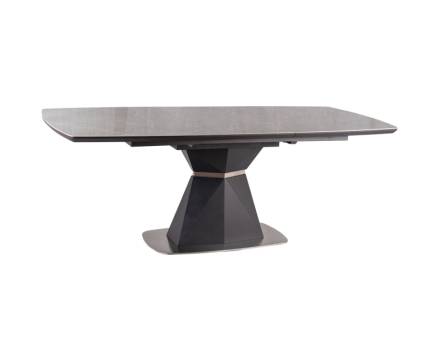 Masa extensibila CORTEZ CERAMIC din MDF si ceramica cu efect de marmura gri 160-210x90xH76cm