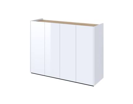 Comoda EASY EA-02 cu 4 usi 126x95x40cm alb lucios/ stejar