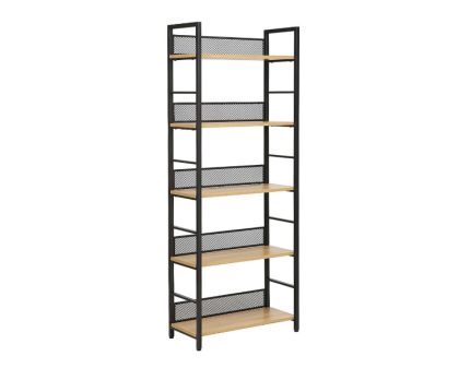 Etajera cu 5 rafturi R5 60x154x28cm stejar/ negru