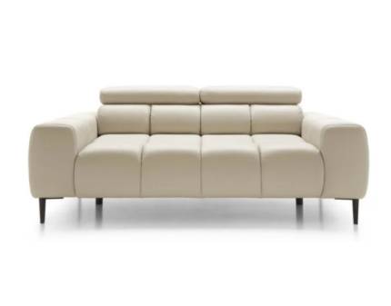Canapea 3 locuri fixa PLAZA cu tetiere reglabile, personalizabila 212x105cm