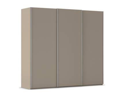 Dulap cu usi glisante TARO 242x223x69cm fango, maner aluminiu 