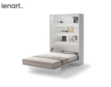 LENART BED CONCEPT BC-01 pat (140x200cm) rabatabil pe perete 151x46-228x218cm alb