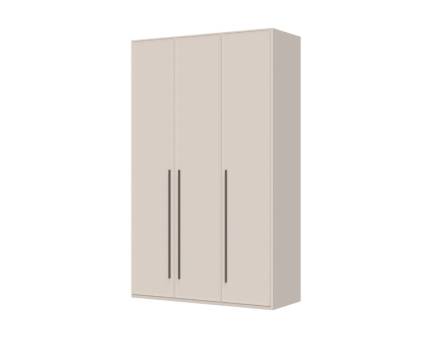 Dulap cu 3 usi cu usi balamale OPERA 137x224x56cm casmir, manere maro