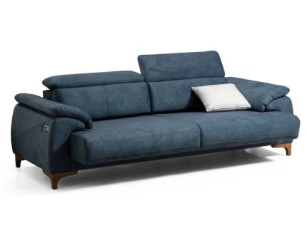 Canapea cu reglaj electric OSCAR cu tetiere reglabile, port USB, cusaturi in contrast 240x95cm