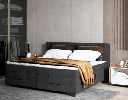 Pat Boxspring cu reglaj electric EAGLE 140/ 160/ 180cm personalizabil 