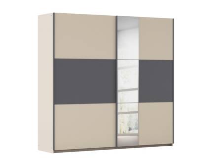 Dulap SAJO 218x210x59cm champagne/ gri metalic - oglinda 