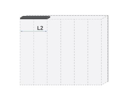 Cornisa passepartout pentru dulapul cu 2 usi PIANO BEIGE 92x17.3x2.5cm bej lucios