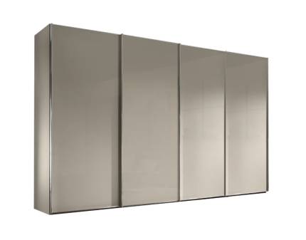 Dulap cu 4 usi glisante 373x240x68cm sand/ sticla sand, maner crom model 23 SINFONIE PLUS 