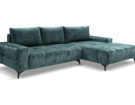 Coltar extensibil MAURO cu lada pentru depozitare, personalizabil 290x175cm