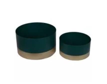 Set 2 suporturi din metal verde pentru iarba 23x12/30x17cm