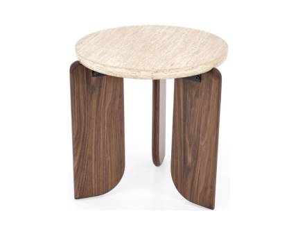 Masuta MAMBO S din MDF furniruit travertin/ nuc 50xH51cm