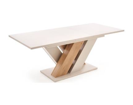 Masa extensibila BRANDON din lemn laminat casmir/ stejar cremona 160-200x90xH76cm