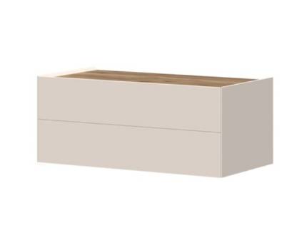 Comoda TV suspendata cu 2 sertare SKY 45 90x56x47cm casmir/ stejar tabac