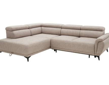 Coltar extensibil ATLANTA cu lada pentru depozitare, tetiere reglabile, personalizabil 281x203cm