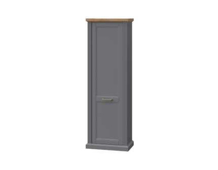 Dulap hol cu 1 usa TARA GREY 65x193x38cm grafit mat/ Pacific walnut