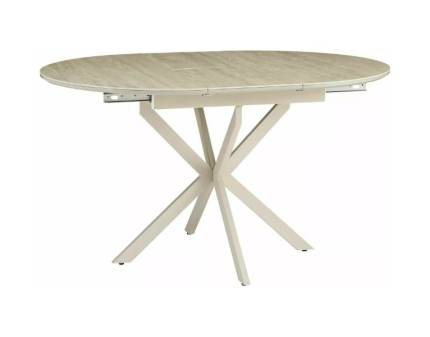 Masa extensibila GASTON CERAMIC 100 din MDF cu ceramica travertin, metal casmir 100-135xH76cm 