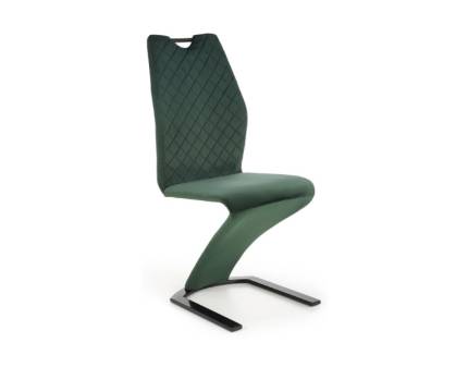 Scaun tapitat K442 catifea green 46x61xH102cm, picioare negre