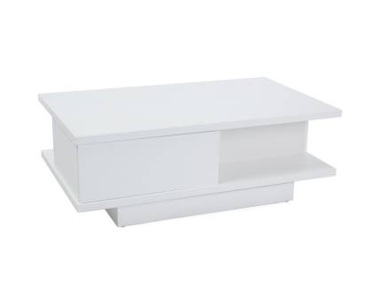 Masuta ARIA cu sertare pentru depozitare, din MDF alb 100x60xH36cm