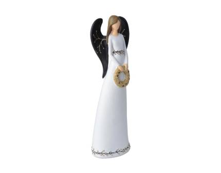 Inger din ceramica alb/ negru cu cerc varianta 1/3