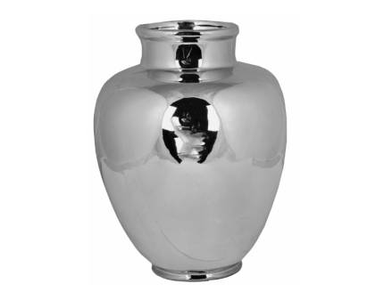 Vaza ceramica argintie 21x21x26.5cm