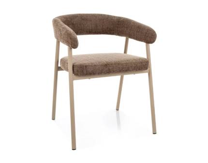 Scaun tapitat KATANA CASMIRE material textil cappuccino 57x57xH75cm, picioare casmir 
